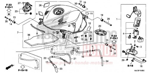 FUEL TANK CBR650FAH de 2017